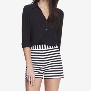 Express women’s high-waisted black & white dress shorts, sz 2. GUC.